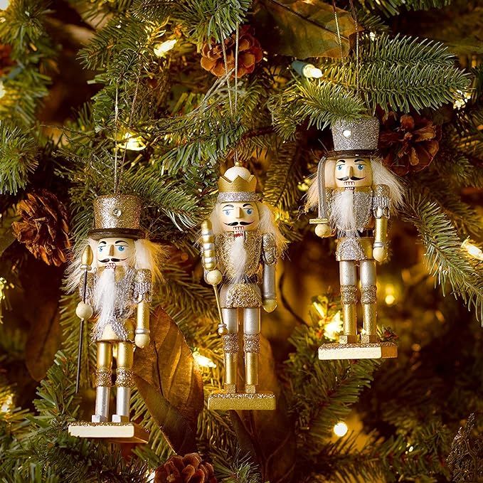 Kurt Adler Hanging Nutcracker Ornament Set of 3 | Amazon (US)