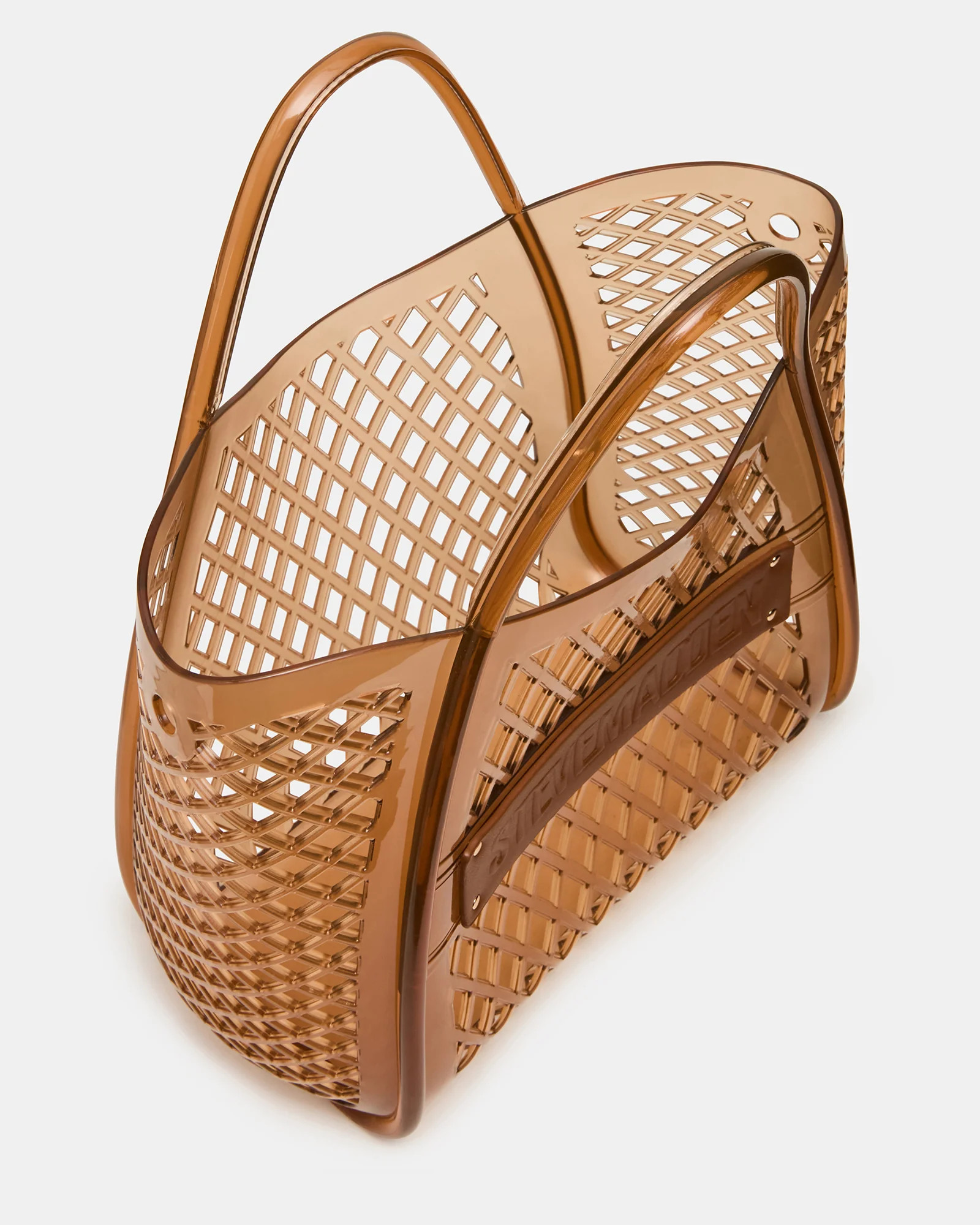 SUMMER Bag Tan Caged Jelly Top-Handle Tote Handbag | Steve Madden (US)