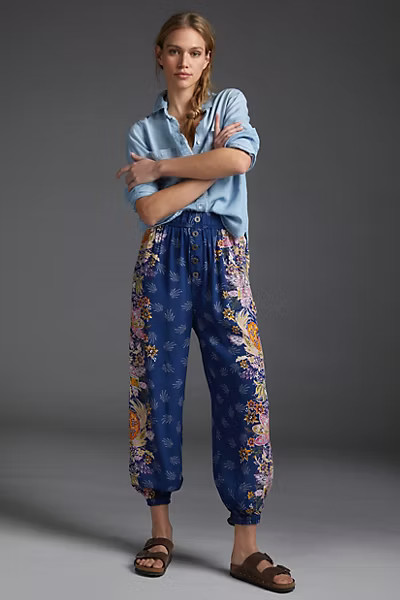 Odette Printed Joggers | Anthropologie (US)