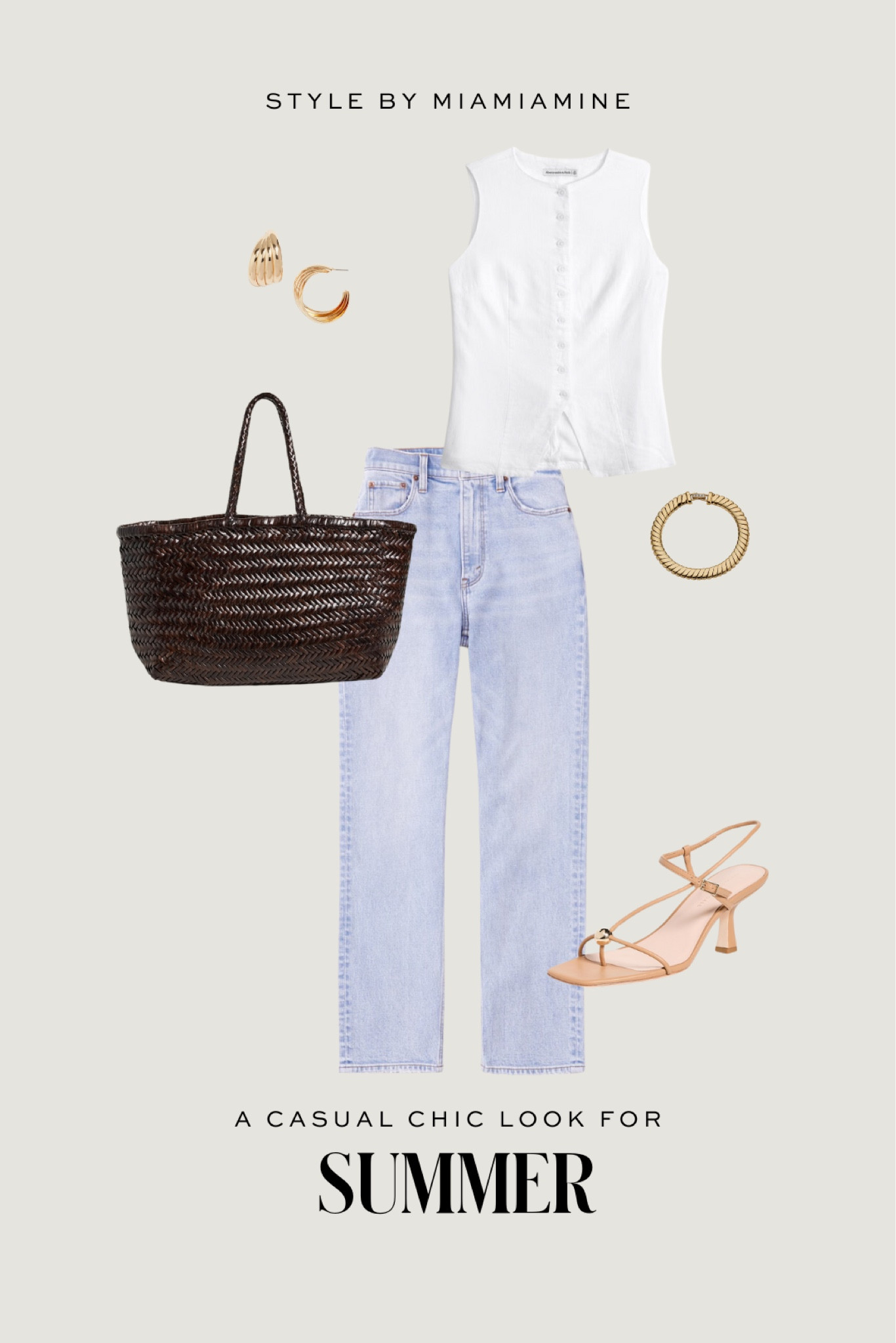 Chic summer outfit 
Abercrombie linen vest
Abercrombie straight leg jeans
Dragon diffusion tote
Shopbop sandals
Nordstrom gold earrings 



#LTKFindsUnder50 #LTKFindsUnder100 #LTKStyleTip