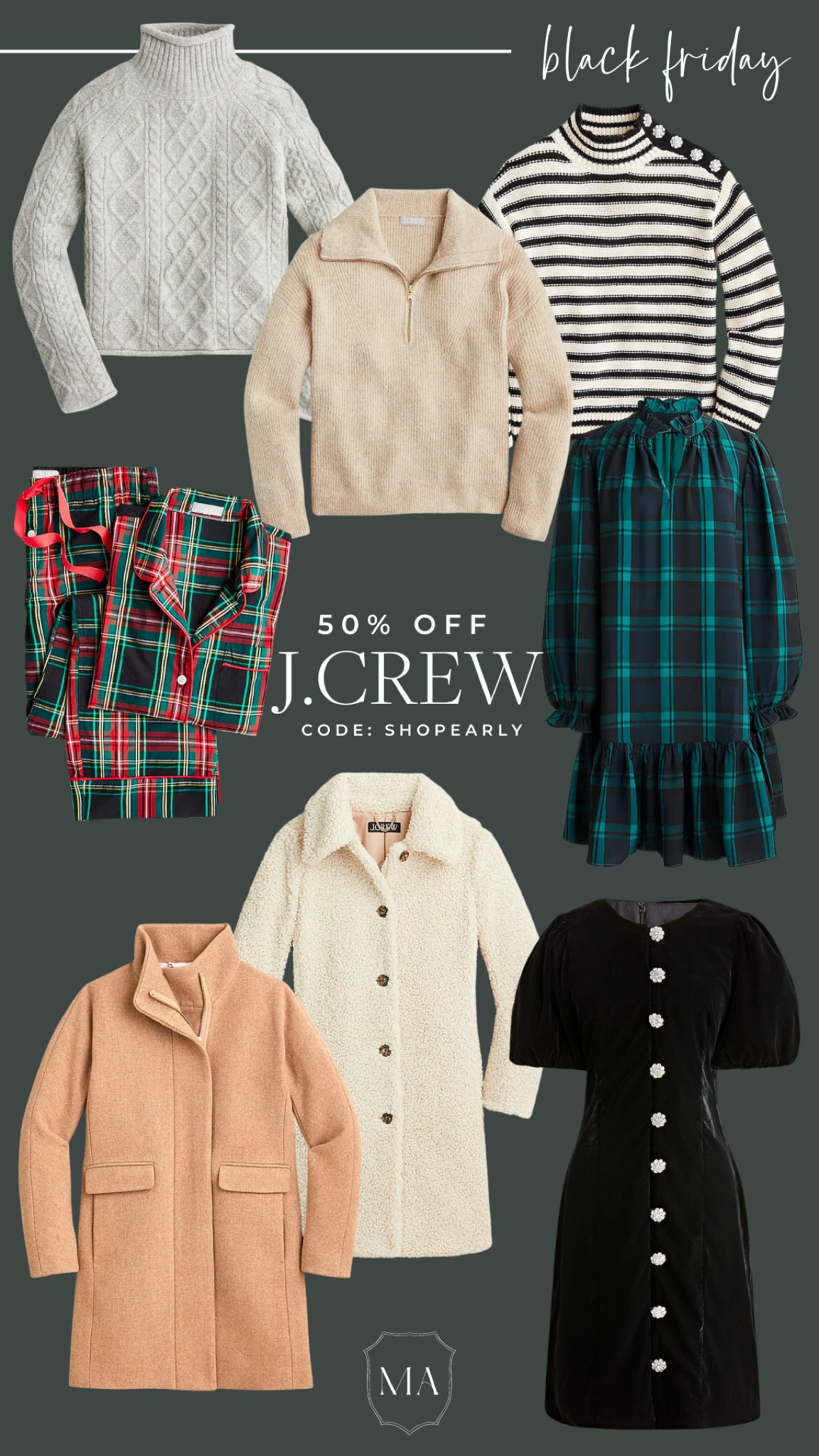 50% off sitewide at JCREW // code: SHOPEARLY

#LTKSeasonal #LTKHoliday #LTKsalealert