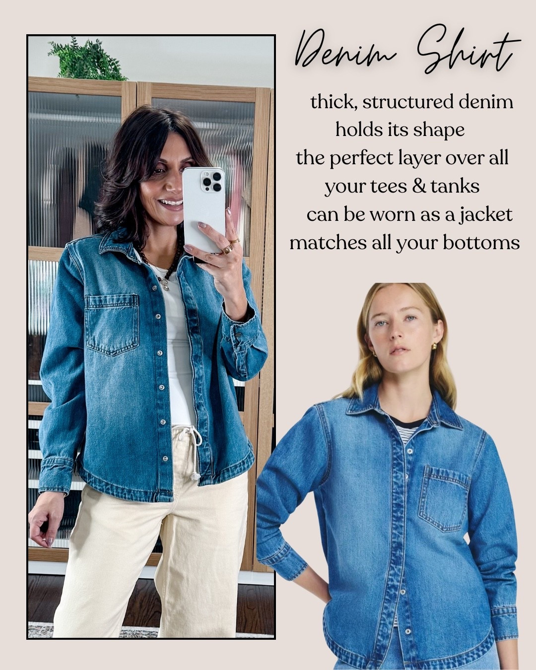 My current favorite denim shirt because of the quality fabric!
Wearing small


#LTKOver40 #LTKootd #LTKmomlife