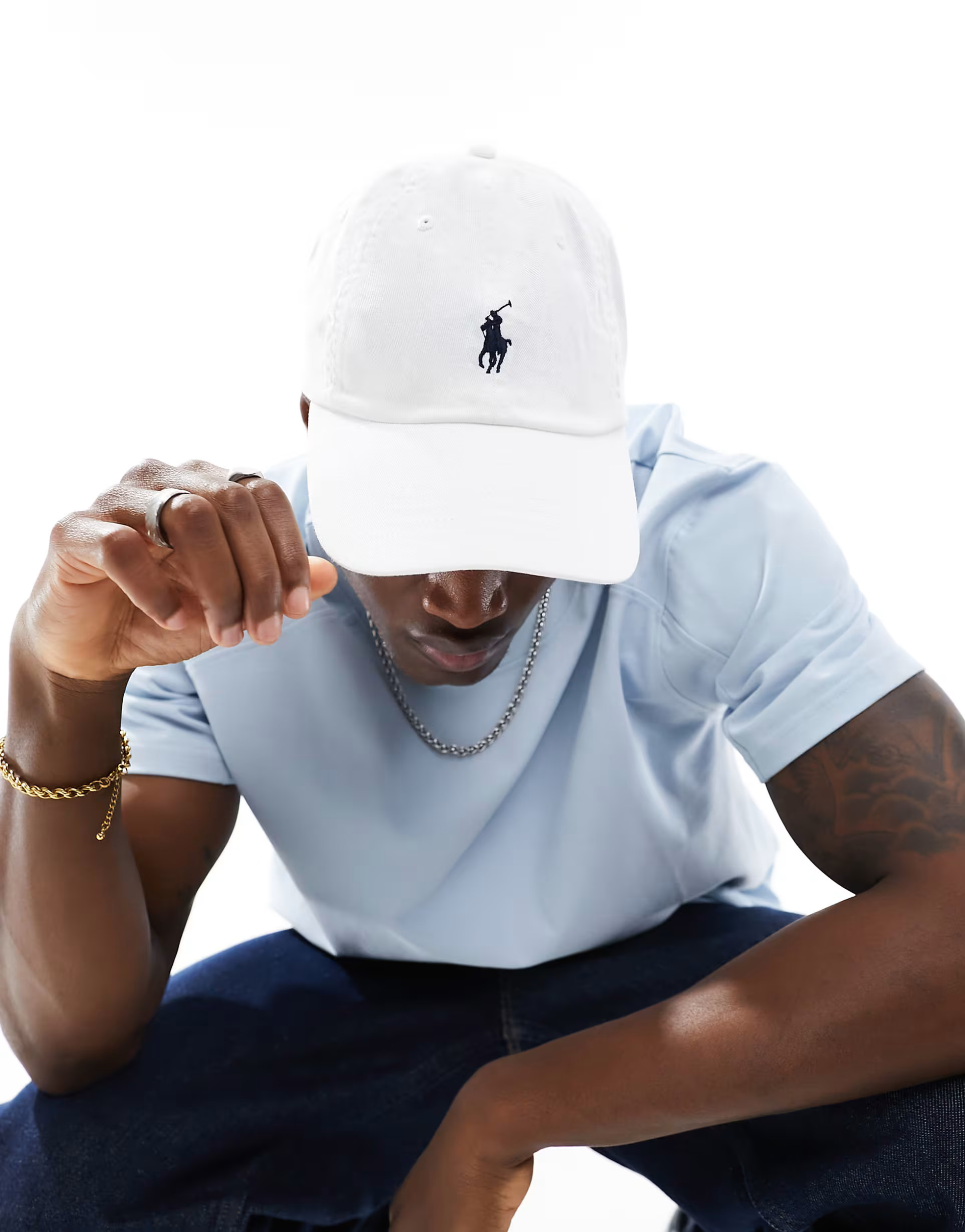 Polo Ralph Lauren logo baseball cap in white | ASOS (Global)