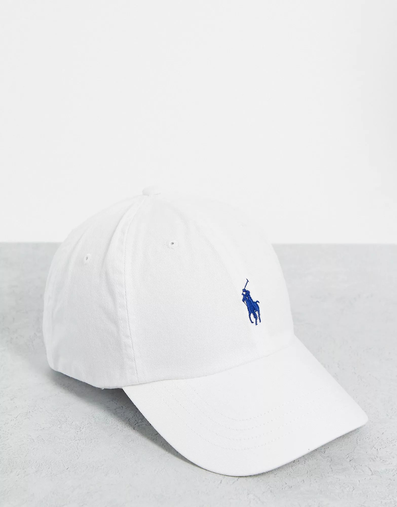 Polo Ralph Lauren logo baseball cap in white | ASOS (Global)