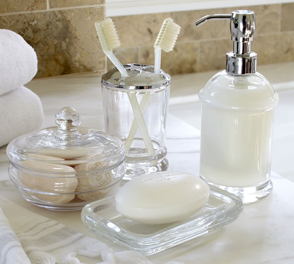 Classic Handcrafted Glass Bathroom Accessories | Pottery Barn (US)