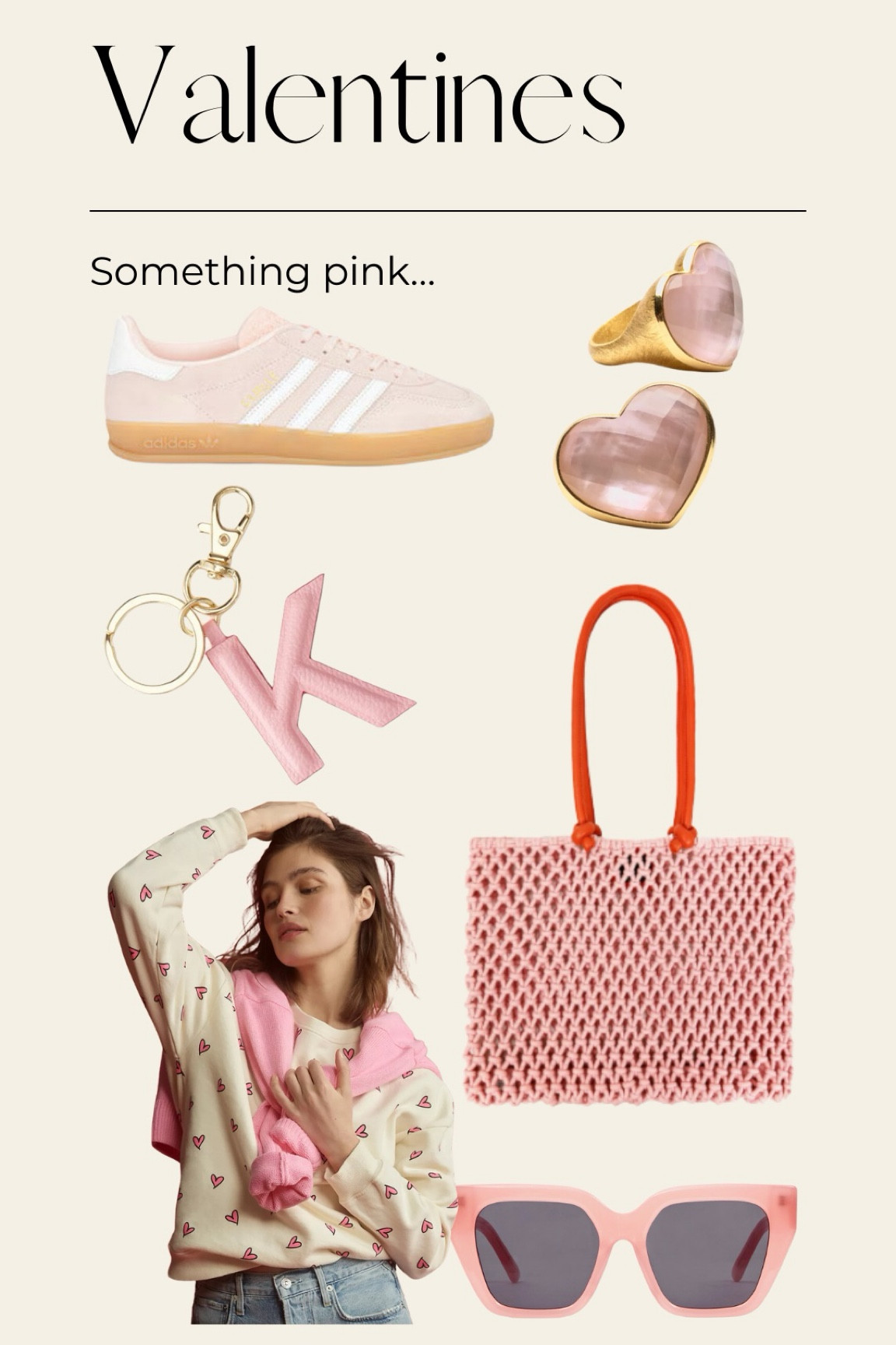 Something pink for Valentines!  Loving this rope tote, and of course these sneakers are perfect for spring.

#somethingpink #giftsforher #valentinesoutfit #valentinesday #sneakers #springoutfits