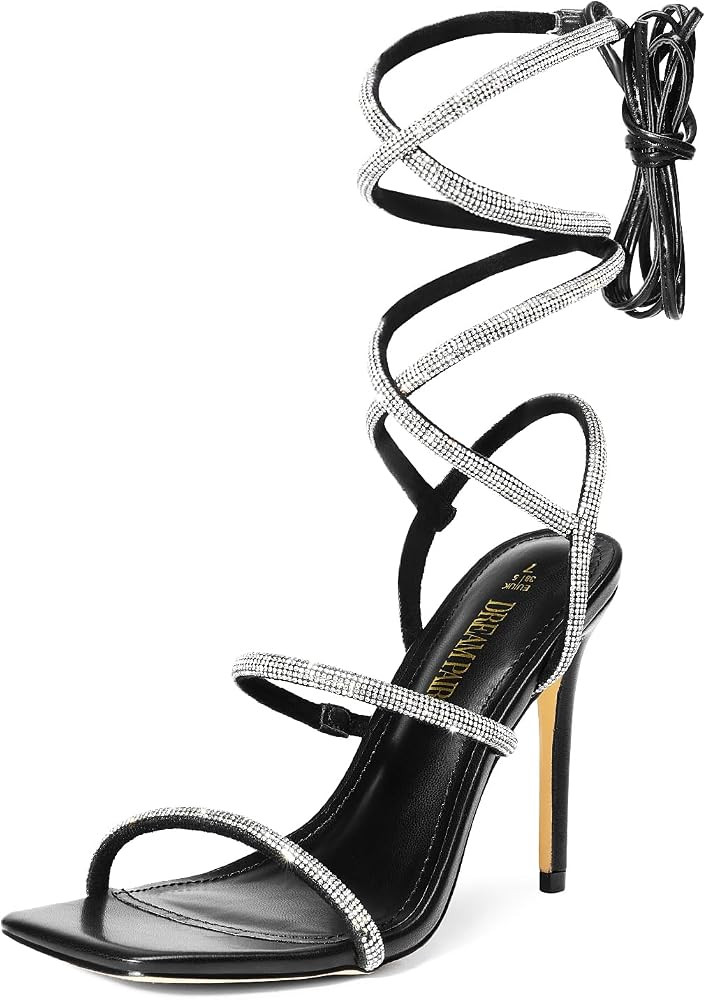 DREAM PAIRS High Heels Stilletos Heels for Women Strappy Gladiator Sexy Square Toe Heels Open Toe... | Amazon (US)