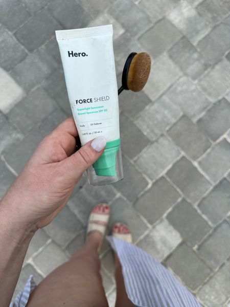 my favorite daily sunscreen - 17% zinc oxide & so reasonably priced. slightly green tinted to even out redness. this brush is an absolute must for applying sunscreen - makes it SO much easier to apply on kids' faces. 2 for $9 which is a phenomenal deal.

#LTKbeauty #LTKswim #LTKFestival