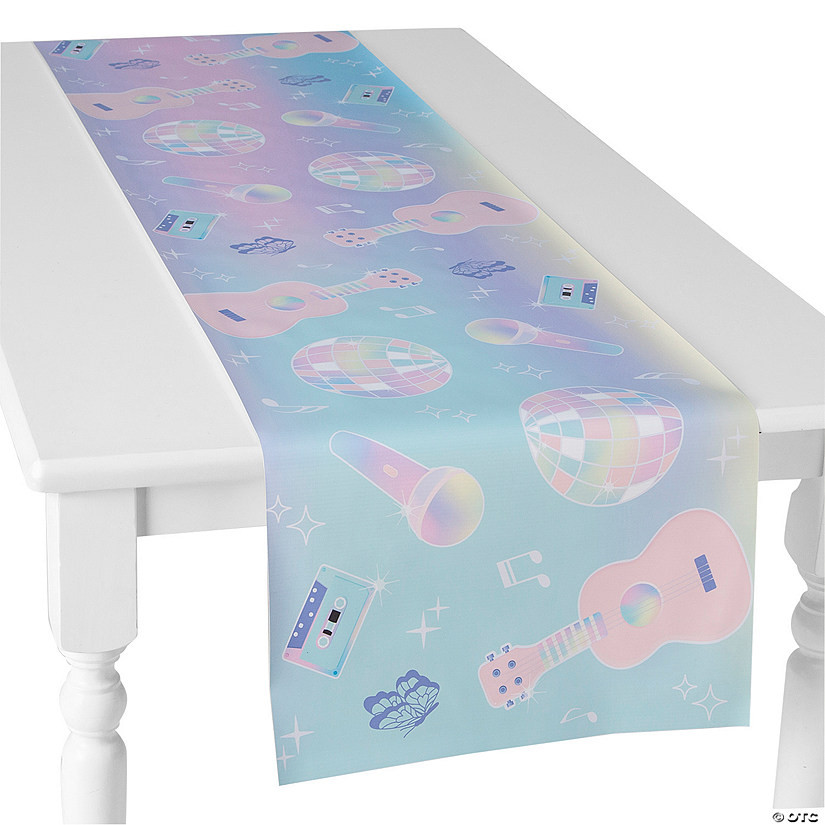 72" x 17" Pastel My Birthday Era Reusable Plastic Table Runner | Oriental Trading Company