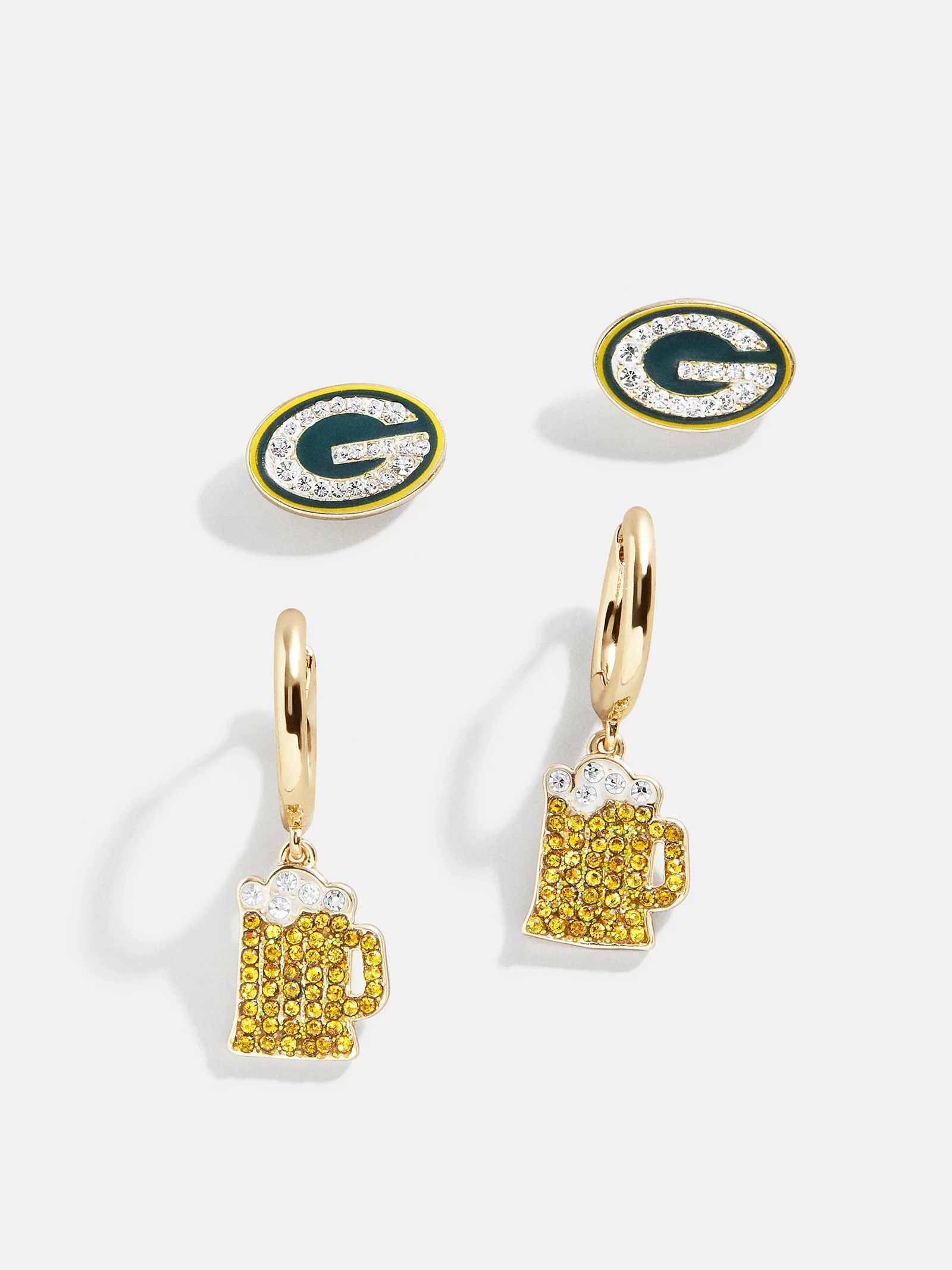 Green Bay Packers NFL Earring Set - Green Bay Packers | BaubleBar (US)