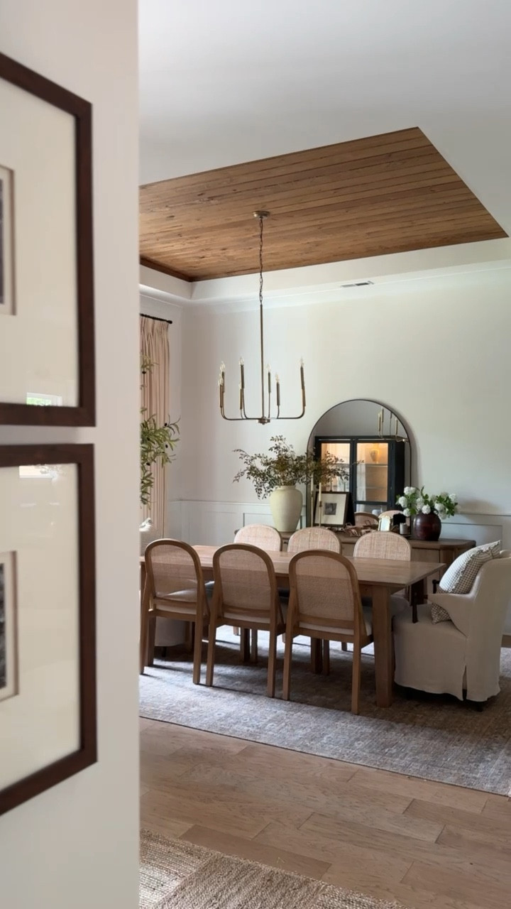 Loving this view of our dining room🤍 The cozy, timeless touches are my favorite!

#LTKHome #LTKSeasonal