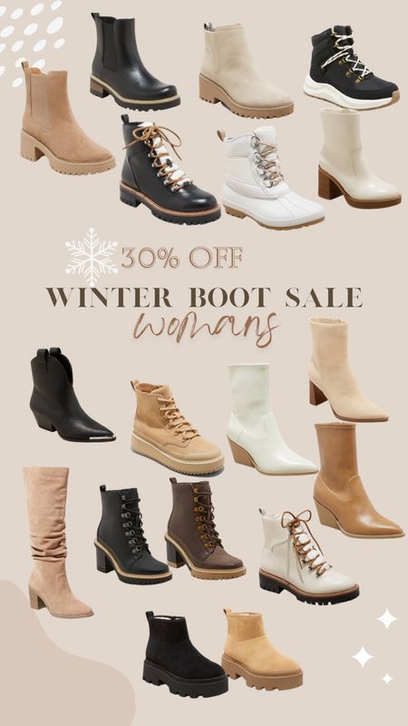 30% off All woman’s boots at Target! Snag new boots for the season and for your whole family! Sale lasts until November 18th! #targetbootsale #winterbootsale #ltktarget #targetwomans #shoesalealert #targetsale #winterboots #womansboots 

#LTKsalealert #LTKSeasonal #LTKshoecrush