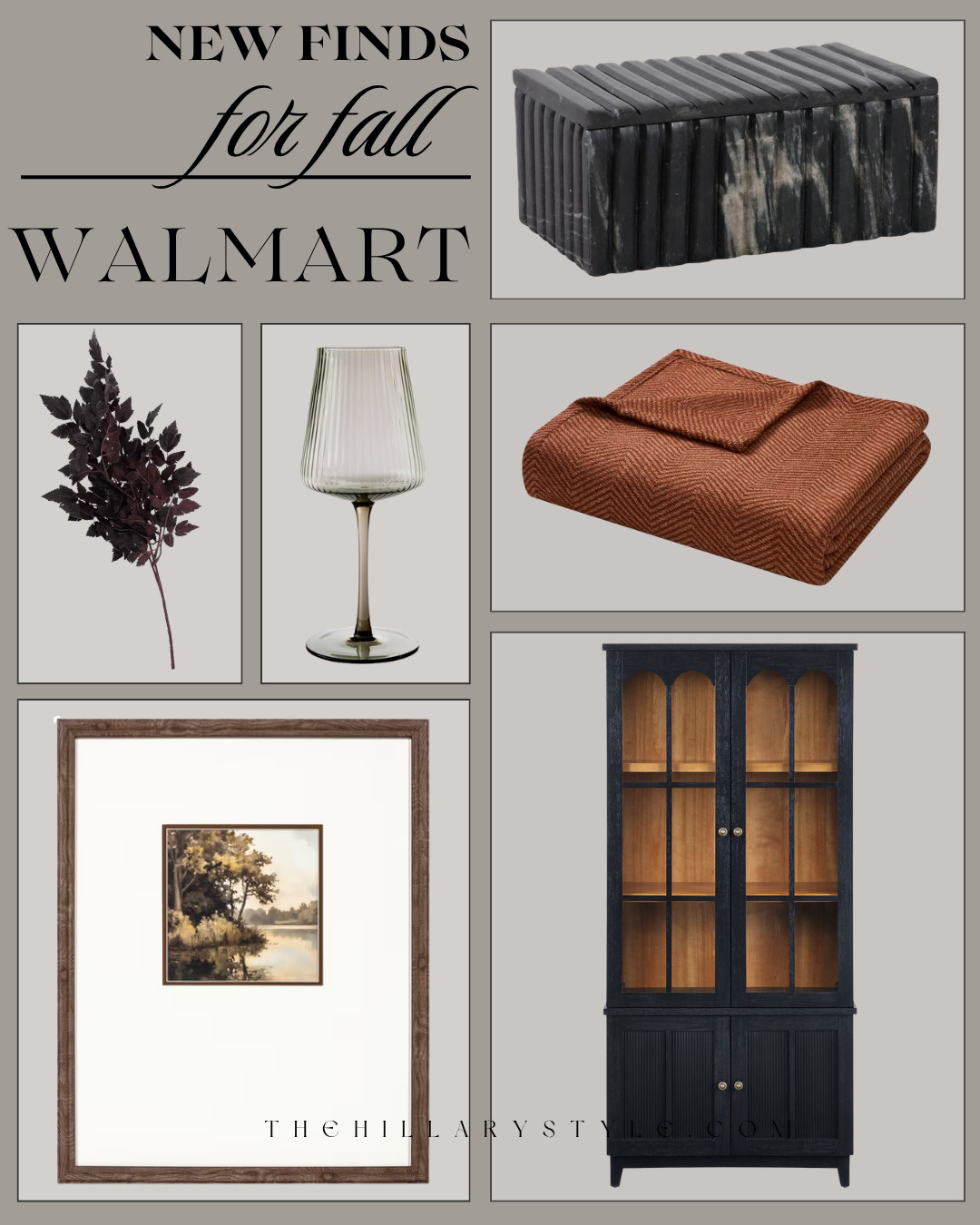 Walmart Fall Home Finds for a Moody, Designer-Inspired Look

Walmart’s newest fall home finds are leaning into rich, moody tones and cozy texture for the season. Think black wood furniture, warm rust throws, vintage-inspired artwork, smoky glassware, deep burgundy stems, and sculptural decor that looks far more expensive than it is. Save these Walmart fall home finds for an elevated, collected seasonal refresh.

#WalmartHome #WalmartFinds #WalmartHomeFinds #WalmartNewArrivals #FallHomeDecor #FallDecor #FallDecorating #FallHome #AffordableHomeDecor #DesignerInspired #MoodyInteriors #MoodyHome #CollectedHome #WarmNeutrals #RustDecor #BurgundyDecor #HomeInspo #LTKFinds #TheHillaryStyle 

 

#LTKHome #LTKSeasonal #LTKHome