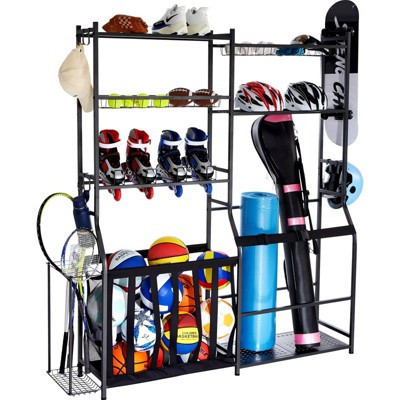 Golf Storage Garage Organizer for 2 Golf Bags with Baskets Hooks and Sports Equipment Shelves | Target