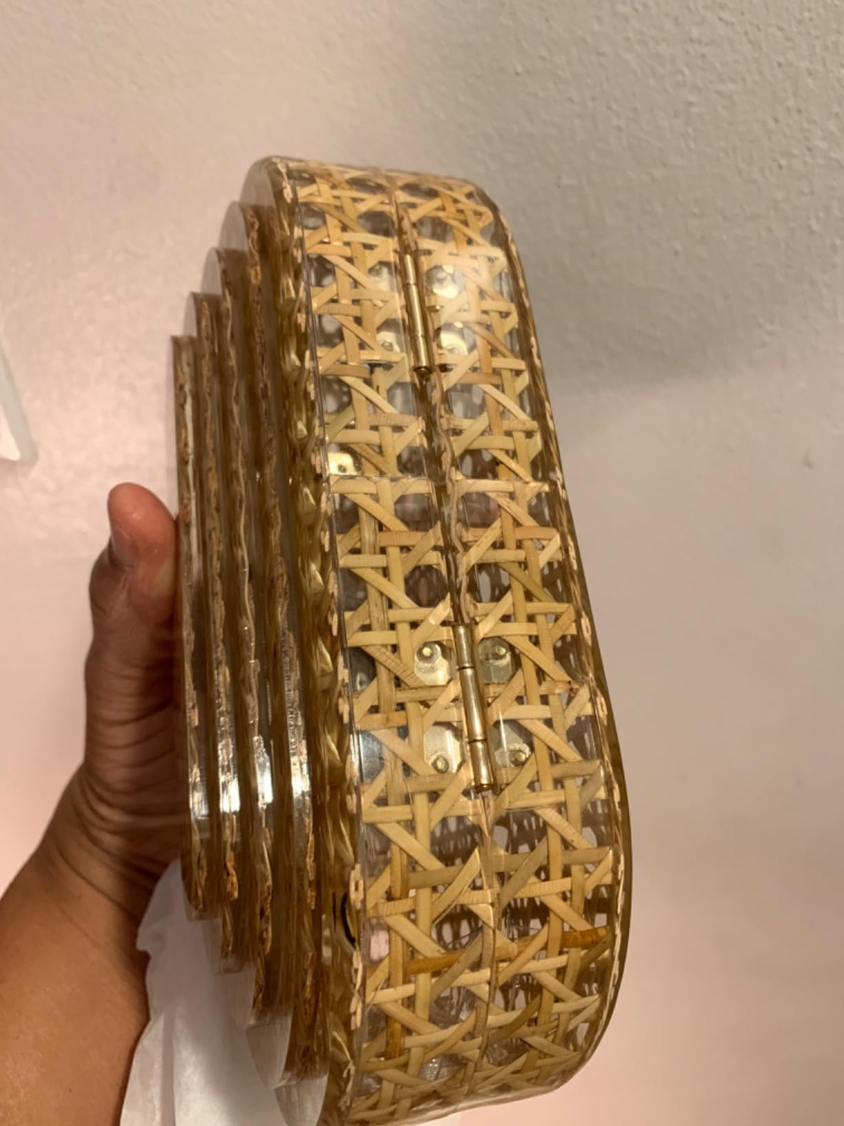 Women Acrylic Rattan Clutch Purse Rattan Woven Evening Bag Wedding Party Purse Summer Beach Wicke... | Amazon (US)