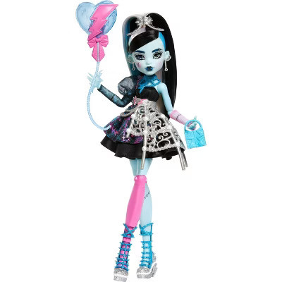 Monster High Scary Sweet Birthday Frankie Stein Doll in Party Dress with Balloon & Gift | Target