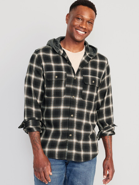 Hooded Flannel Shirt for Men | Old Navy (US)