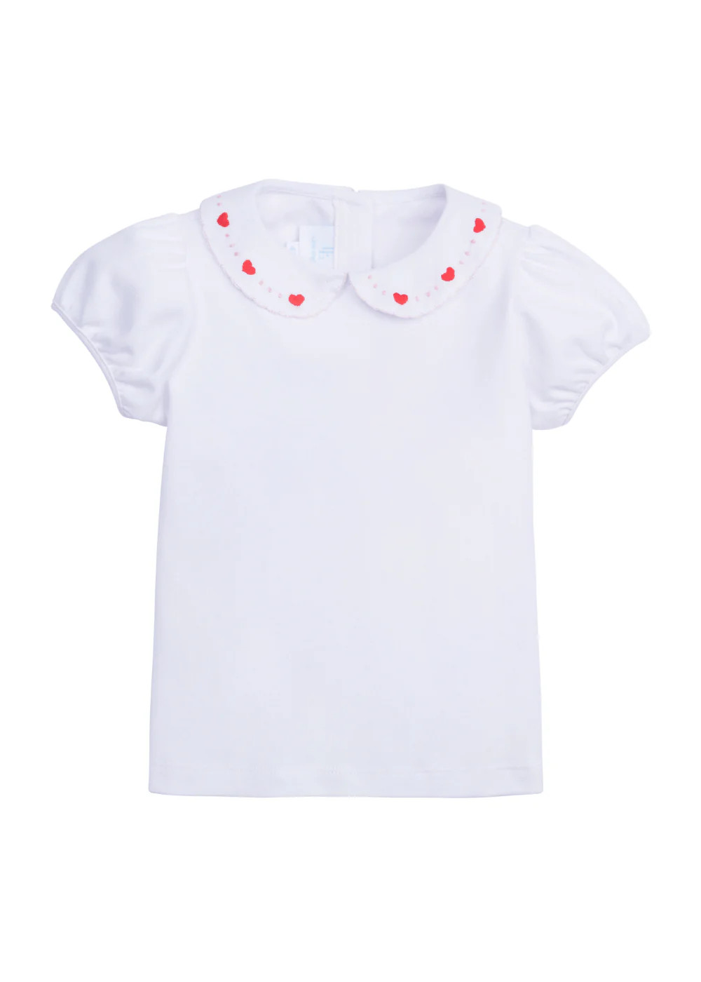 Girl's Heart Peter Pan Collar Shirt - Holiday Outfits | Little English