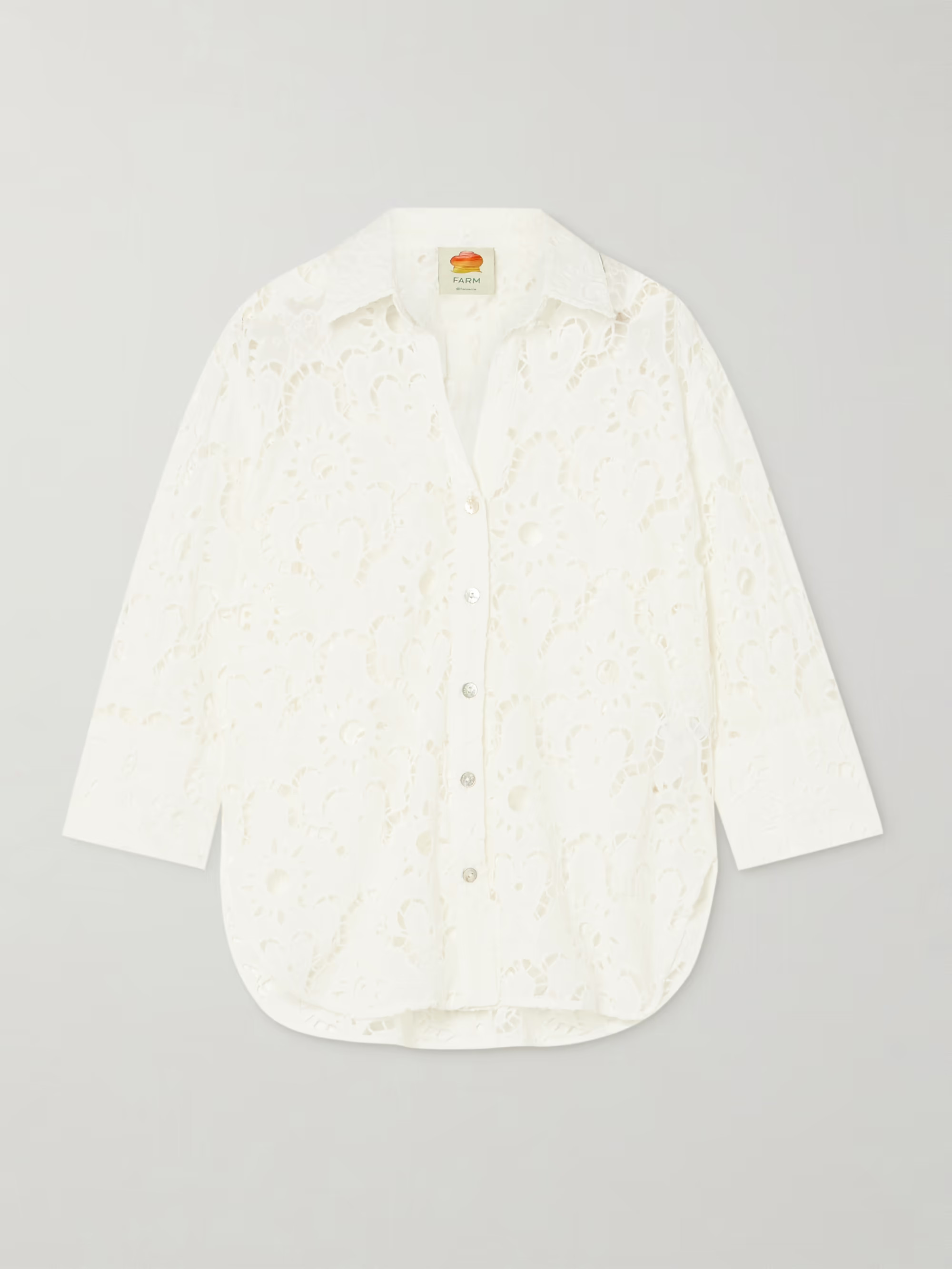 Broderie anglaise cotton shirt | NET-A-PORTER (US)