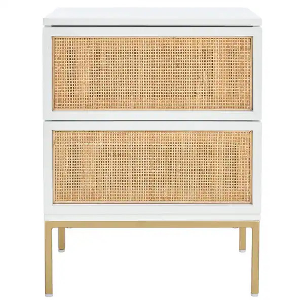 SAFAVIEH Zadie 2 Drawer Rattan Nightstand - Overstock - 36557044 | Bed Bath & Beyond