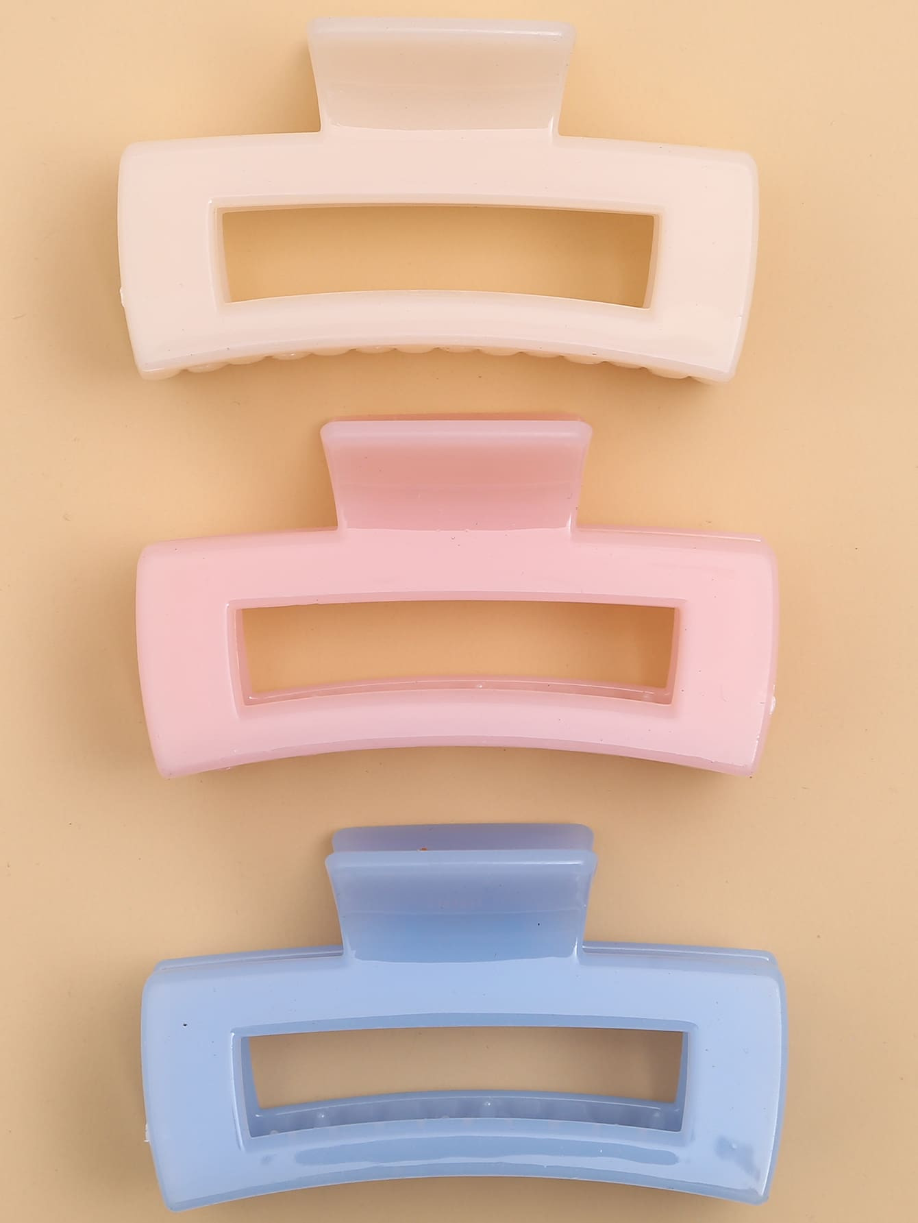 3pcs Acrylic Hair Claw | SHEIN