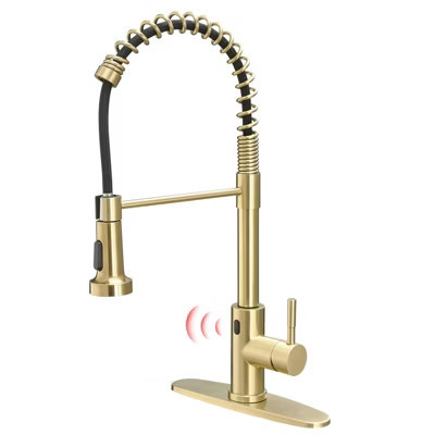 Gulches Touchless Kitchen Faucet,Hands Free Automatic Smart Kitchen Faucet Brushed Nickel Gold Smart Kitchen Faucet | Target