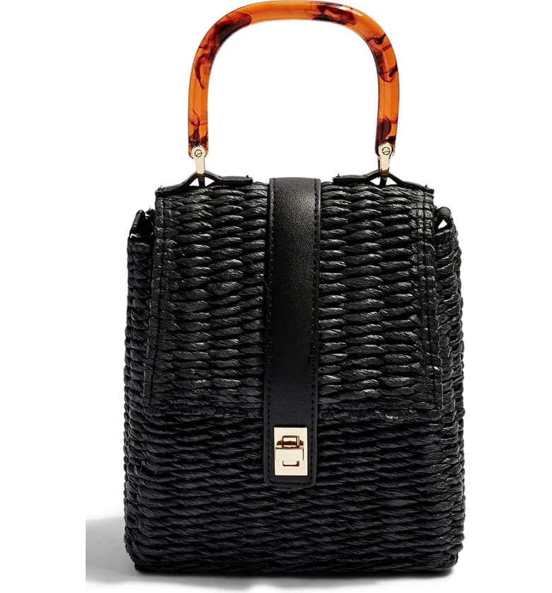 Topshop Skyla Top Handle Straw Grab Bag | Nordstrom | Nordstrom