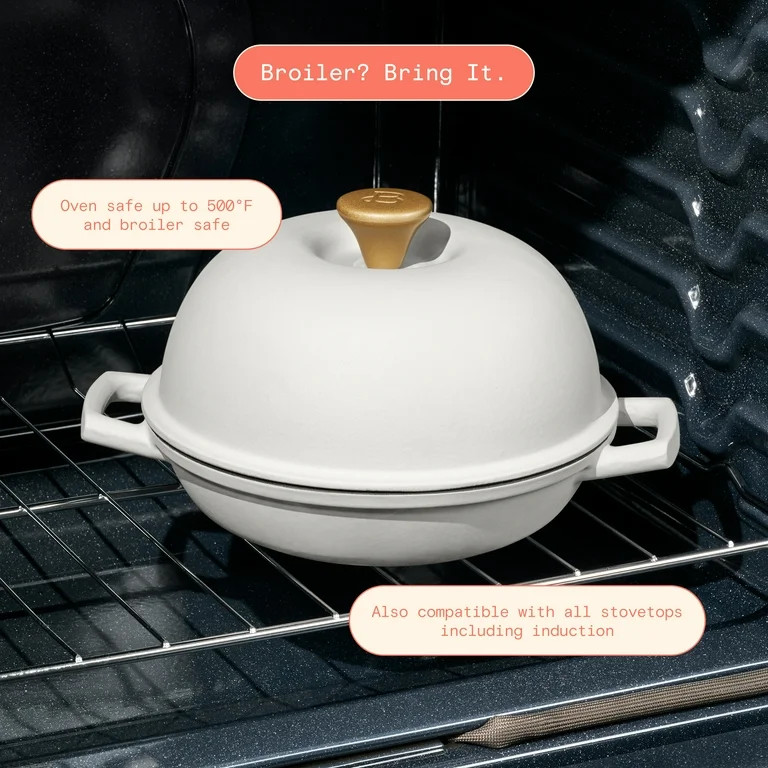 Beautiful Enameled Cast Iron Bread Oven, 10 inch, White Icing by Drew Barrymore | Walmart (US)