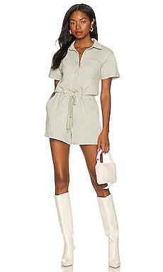 Lovers and Friends Everyday Terry Romper in Sage Green from Revolve.com | Revolve Clothing (Global)