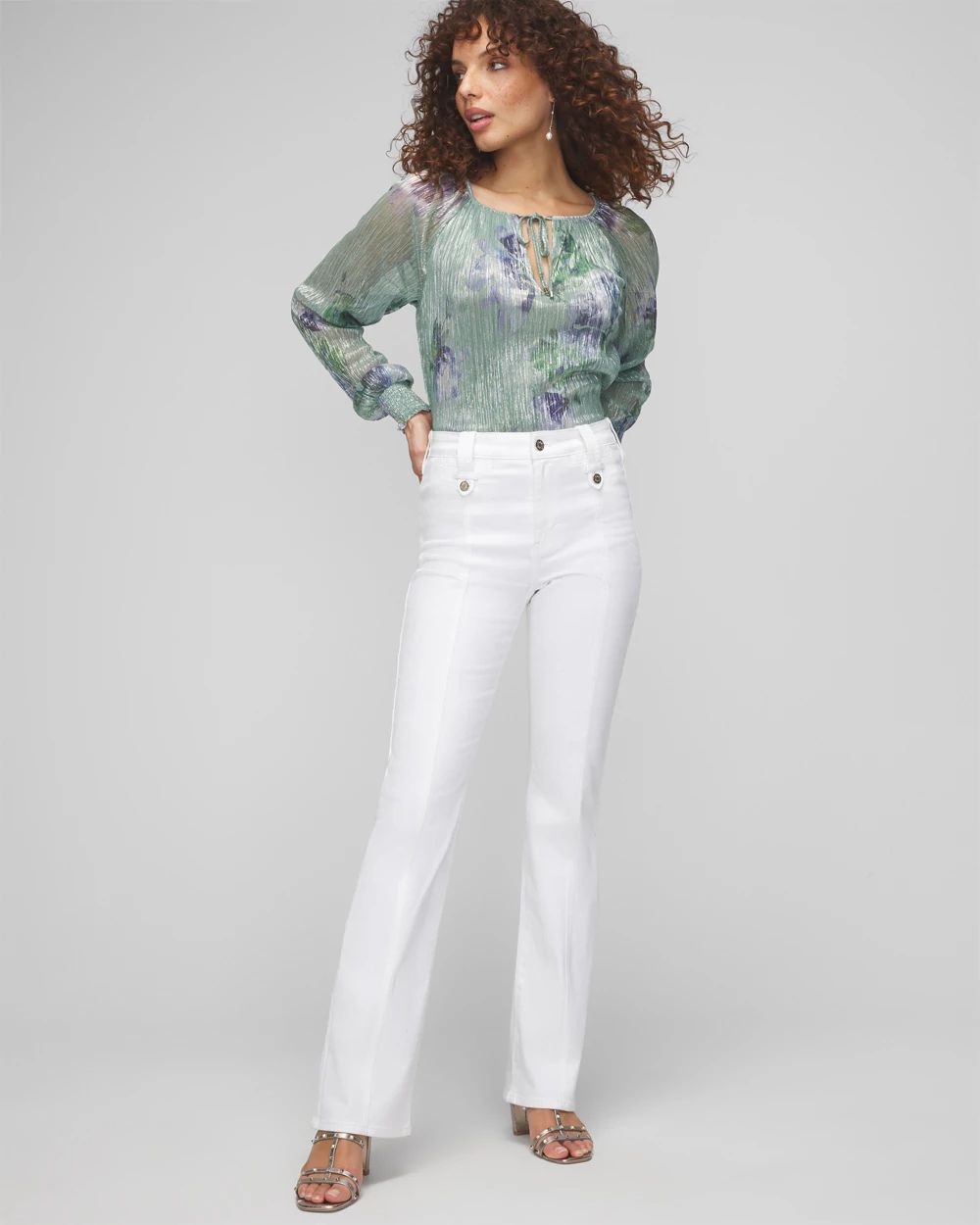 High-Rise Tab Bootcut Jeans | White House Black Market