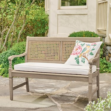Nantucket Cane Bench | Grandin Road
