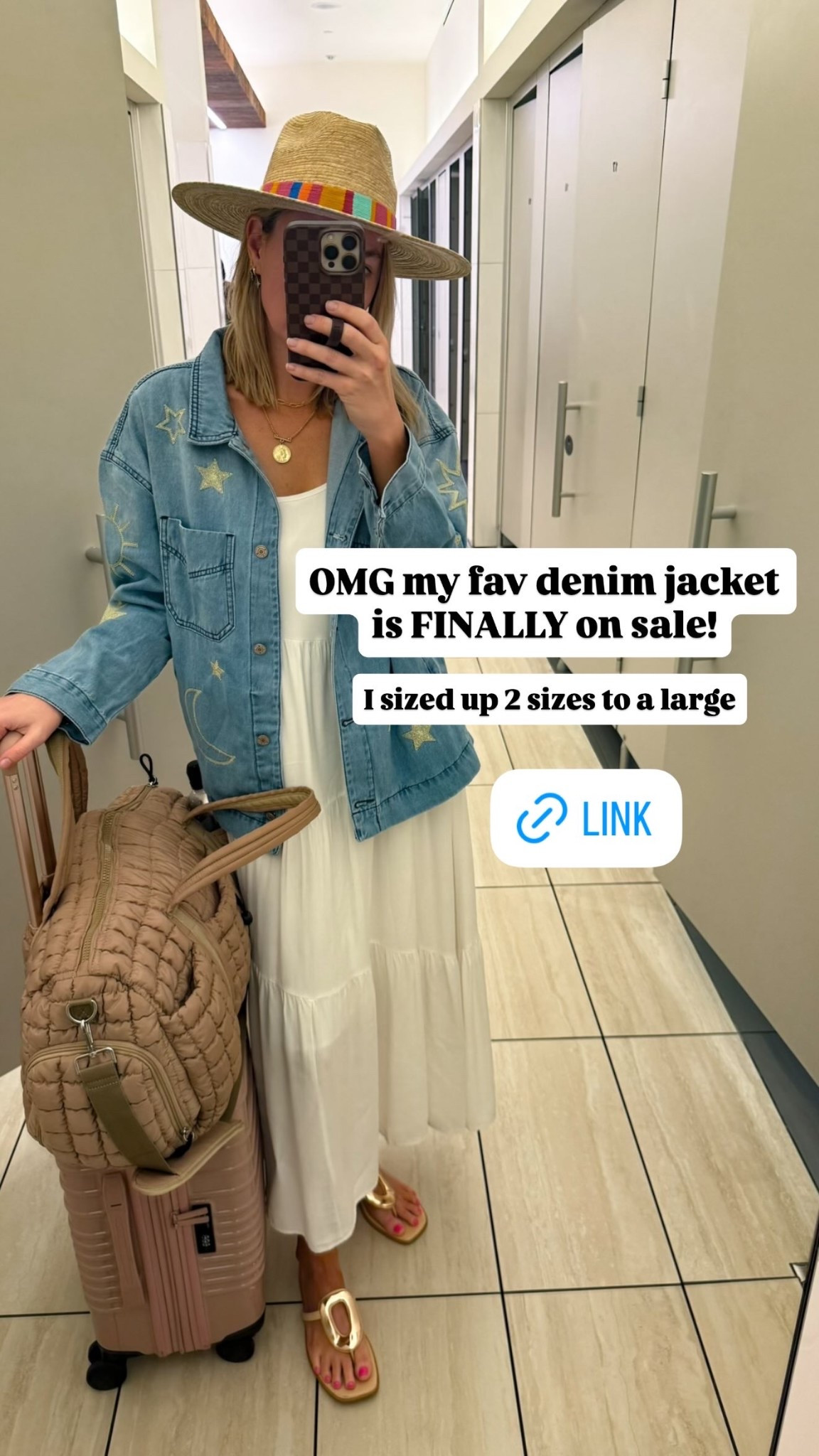 OMG my fav denim jacket is FINALLY on sale! I sized up 2 sizes to a large
