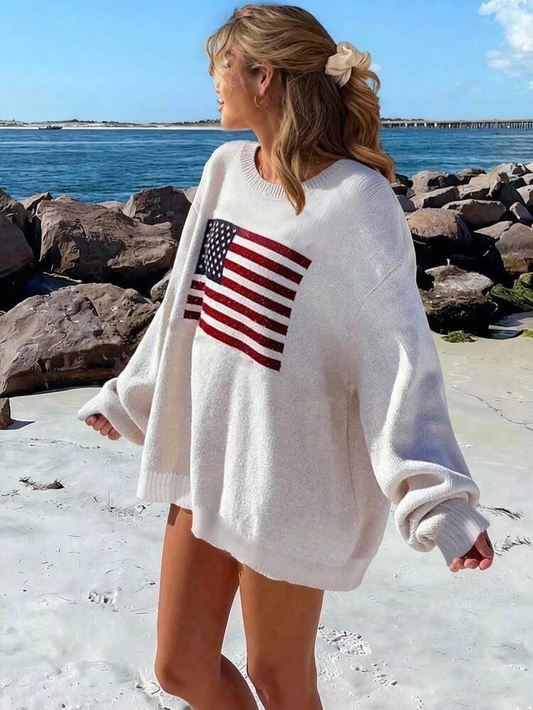 American Flag Sweater | SHEIN