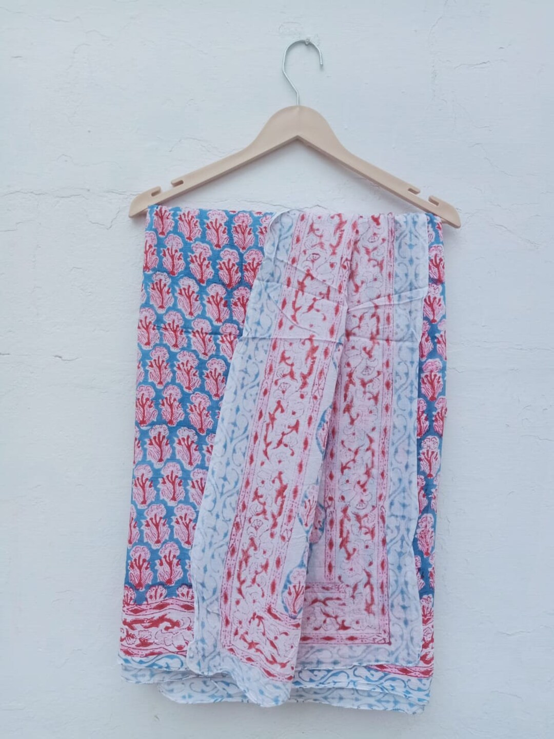 Indian Beautiful Block Print Sarong, Handmade Printed Duppta,women Wear Beach Pareo, Sanganeri Co... | Etsy (US)