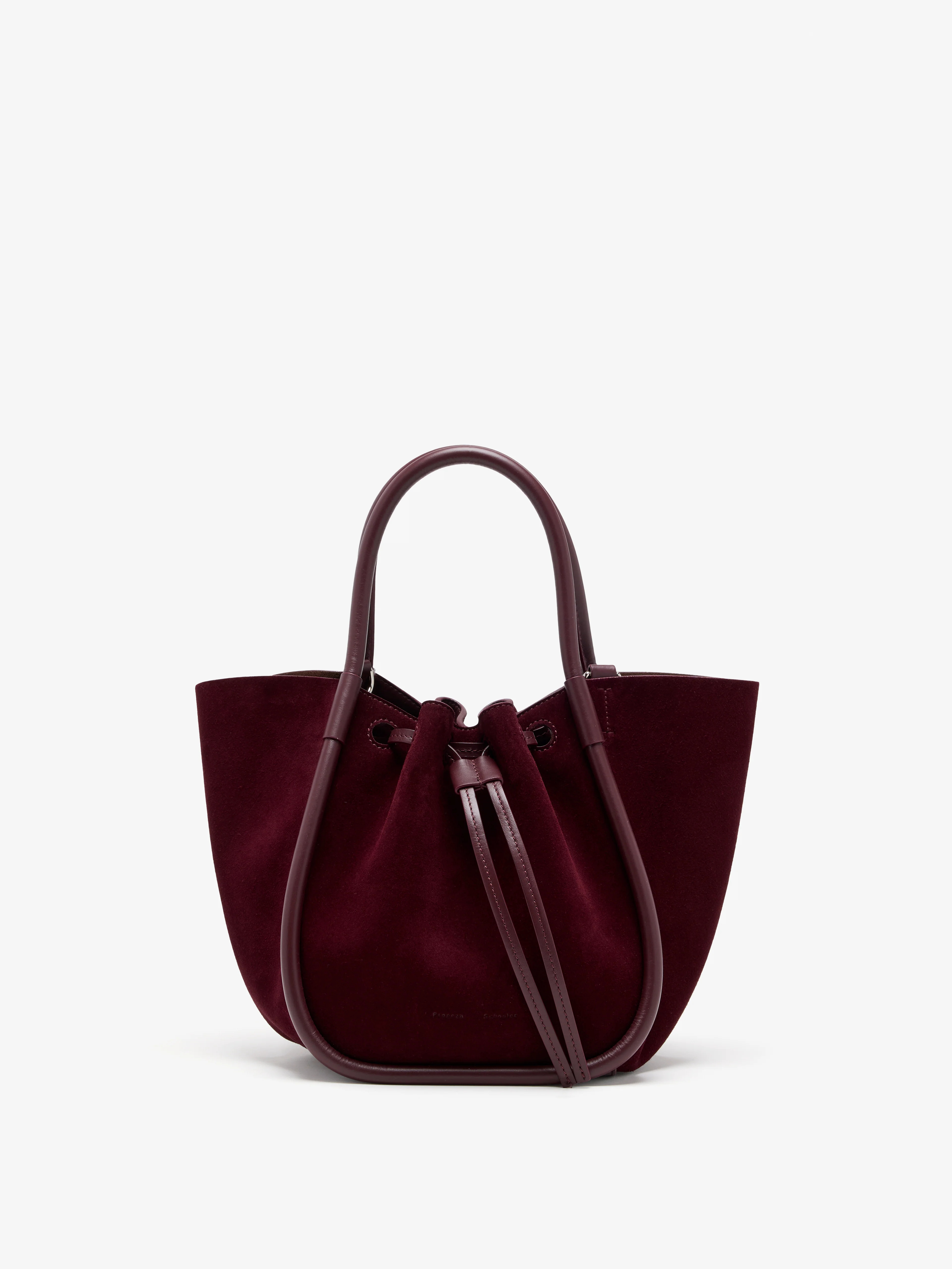 Proenza Schouler Small Ruched Tote in Soft Suede- Oxblood | Proenza Schouler LLC