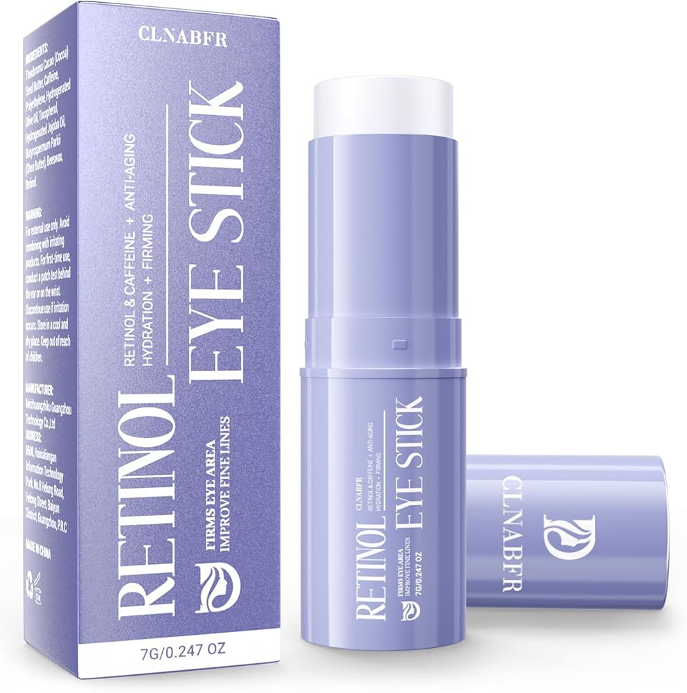 Retinol & Caffeine Eye Balm Stick for Dark Circles, Puffiness, Fine Lines and Eye Bags, Anti Agin... | Amazon (US)