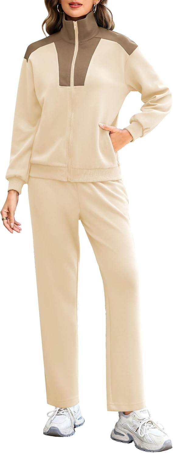 Totatuit Sweatsuits for Women 2 Piece Lounge Outfits Sweatshirt Wide Leg Sweatpant Tracksuit Matc... | Amazon (US)