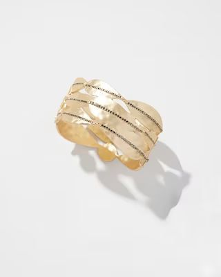 Gold Tone Pavé Cuff Bracelet | Chico's