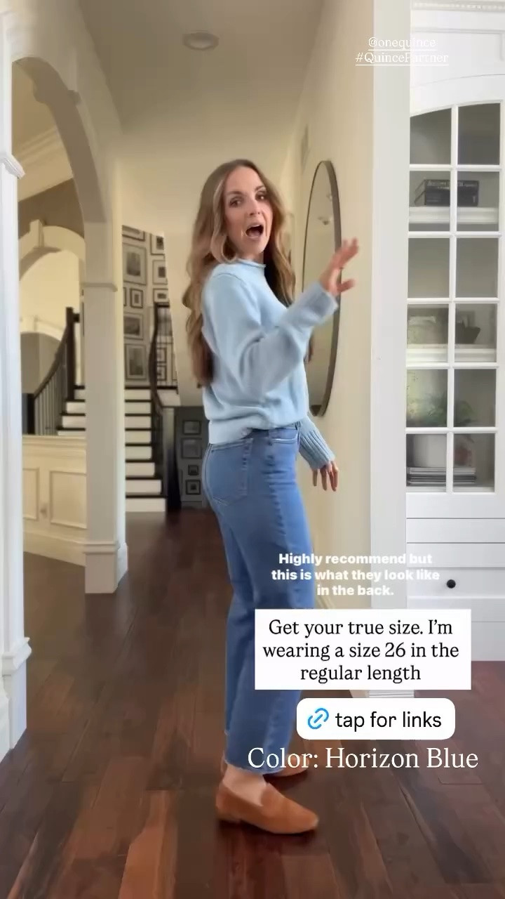 @Quince Bella rigid jeans- I am in my true size! Regular length!

#LTKgrwm