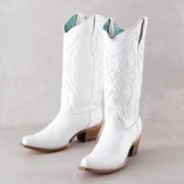 Corral White Snip Toe Embriodery Boots | Rod's Western Palace/ Country Grace