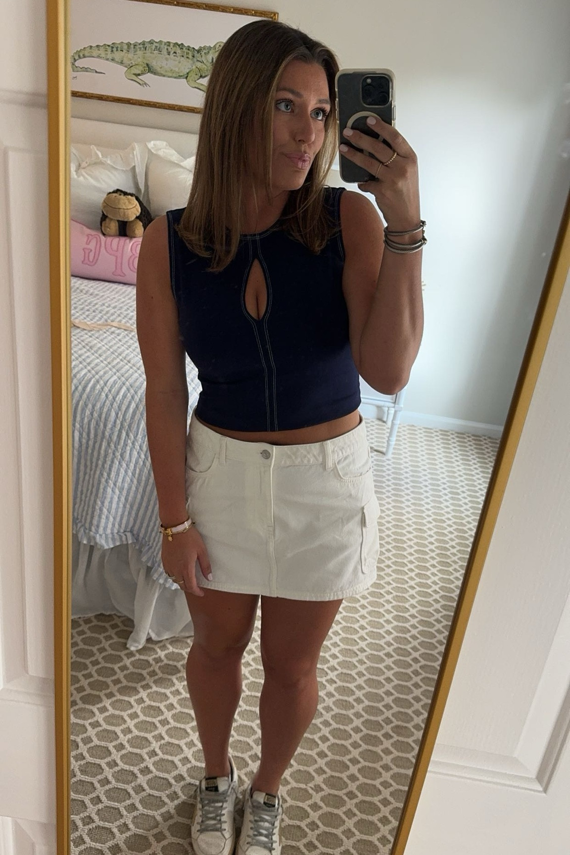 Skirt is H&M sold out but this Reformation top is the most flattering!

#LTKU #LTKParties #LTKFindsUnder100