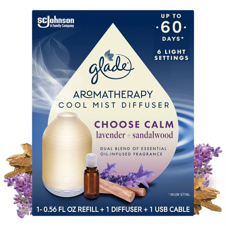 Glade Aromatherapy Cool Mist Diffuser Air Freshener - Choose Calm - 0.56 fl oz | Target
