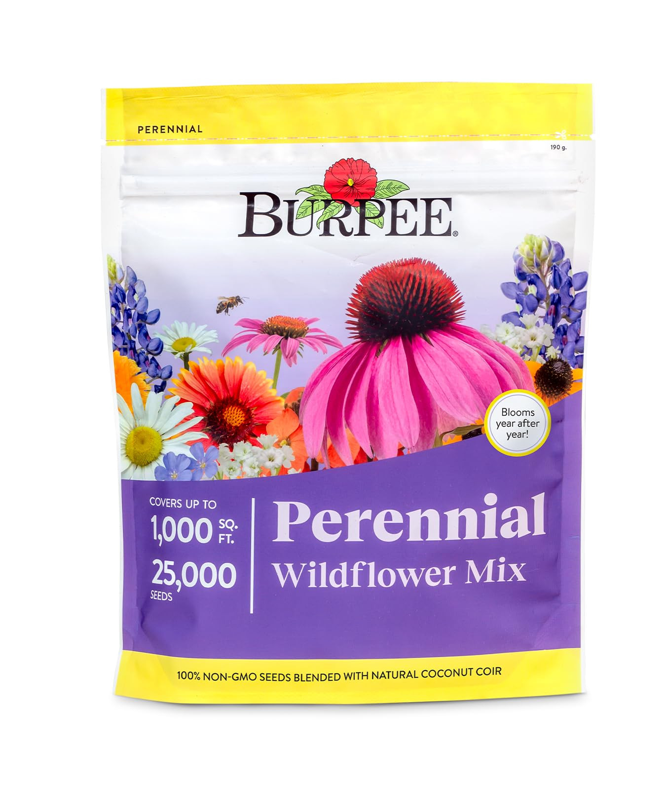Burpee Wildflower 25,000 Bulk, 1 Bag | 18 Varieties of Non-GMO Flower Seeds Pollinator Garden, Pe... | Amazon (US)