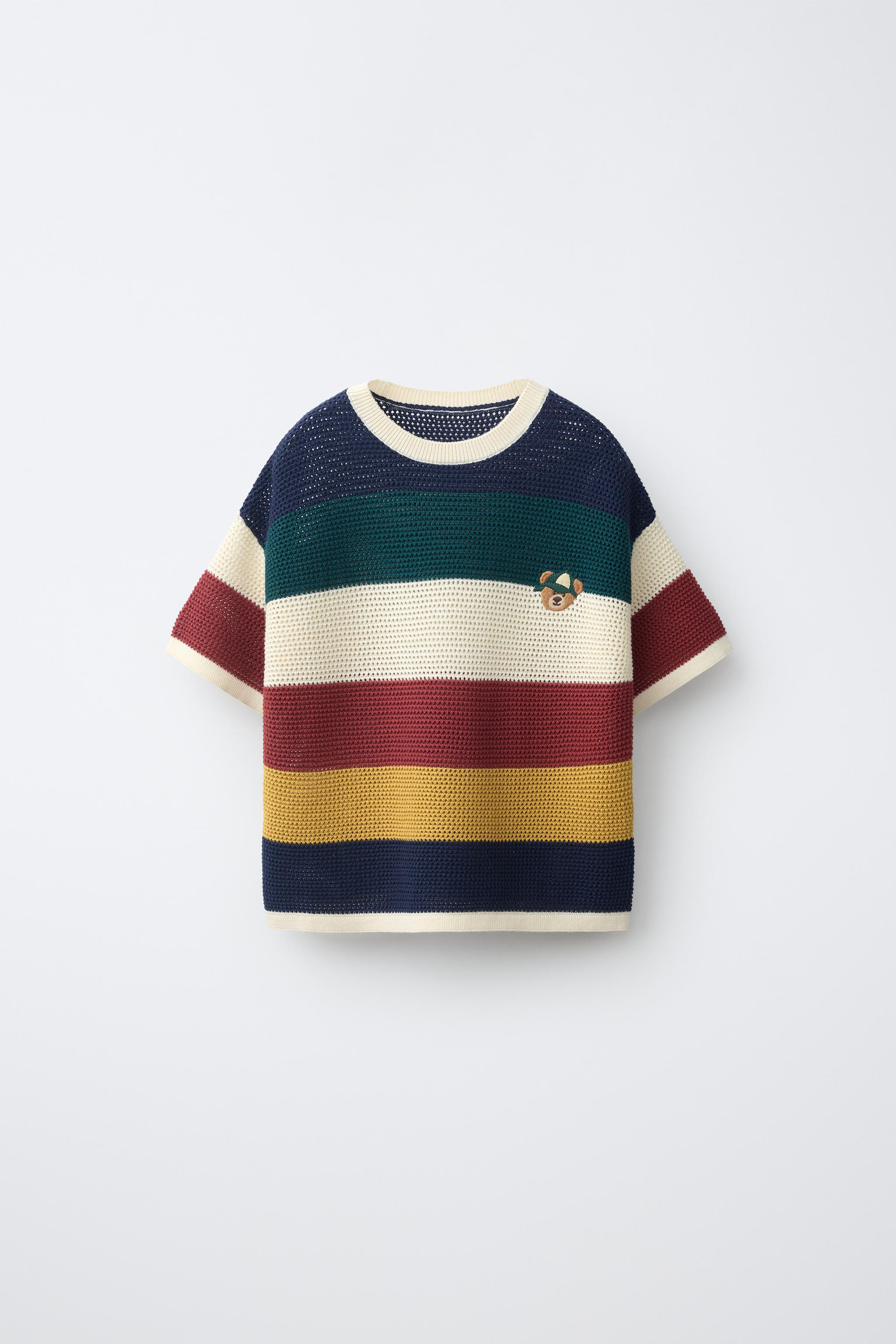 STRIPED KNIT T-SHIRT | Zara US