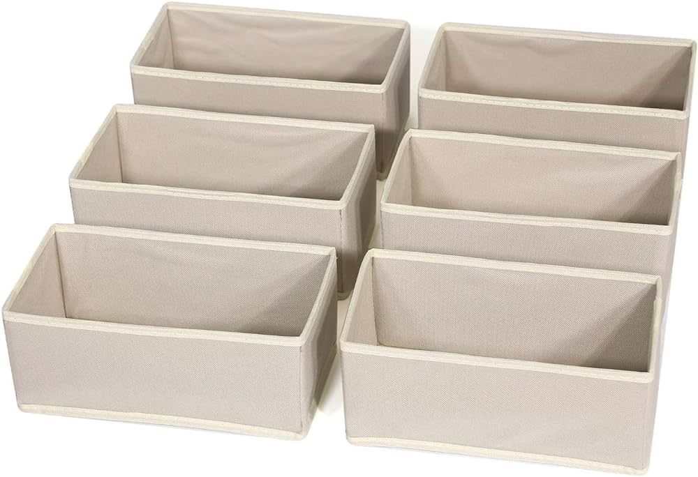Meegoo Drawer Organizer, 6 Pack Foldable Closet Organizer and Storage Baskets Bins Linen Clothes ... | Amazon (CA)