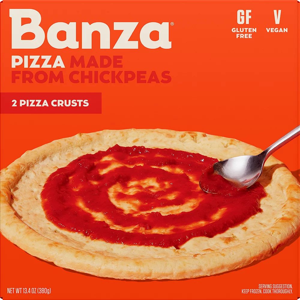 Banza Plain Pizza Crust - Protein, Gluten Free, 2 Pack, 13.4oz | Walmart (US)