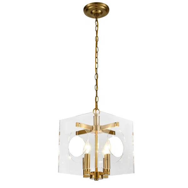 Poar 4 - Light Gold Unique/Statement Pendant | Wayfair North America