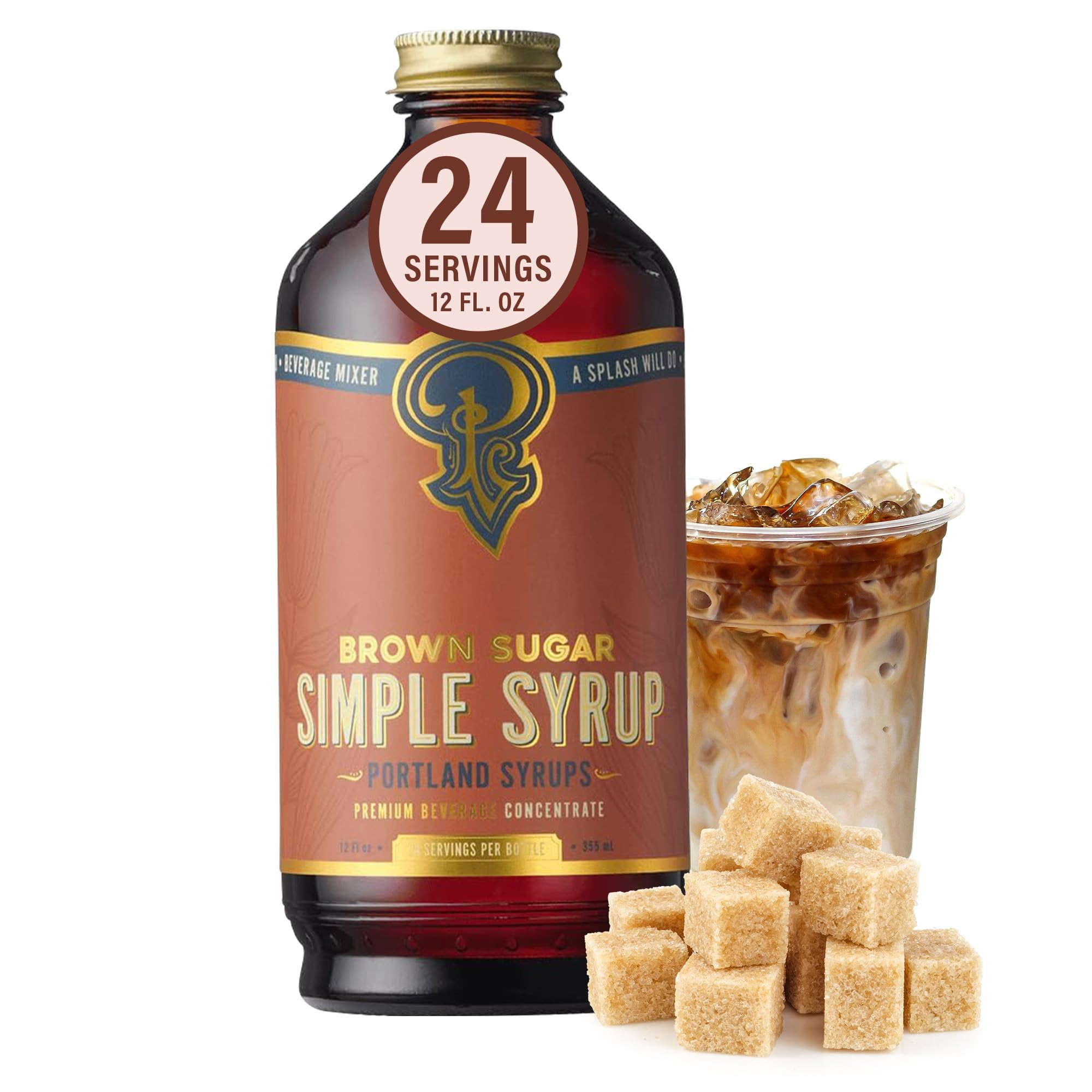 Portland Syrups Brown Sugar Simple Syrup - Drink Mix for Exceptional Cocktails, Simple Syrup for ... | Amazon (US)