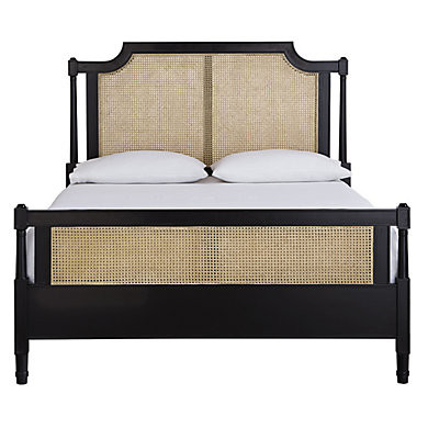 Villandry Cane Bed with Solid Mahogany Frame & Double Caned Footboard | Ballard Designs, Inc.