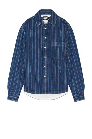 JACQUEMUS La Chemise Boulanger in Blue | FWRD 